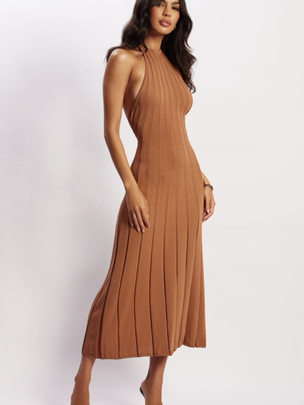 Meshki Adrienne Halter Neck Midi Dress